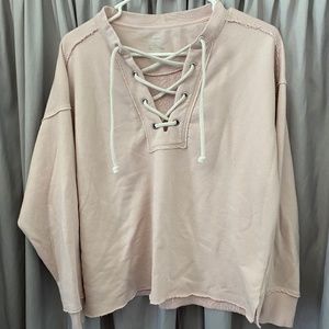 Aerie light pink sweatshirt